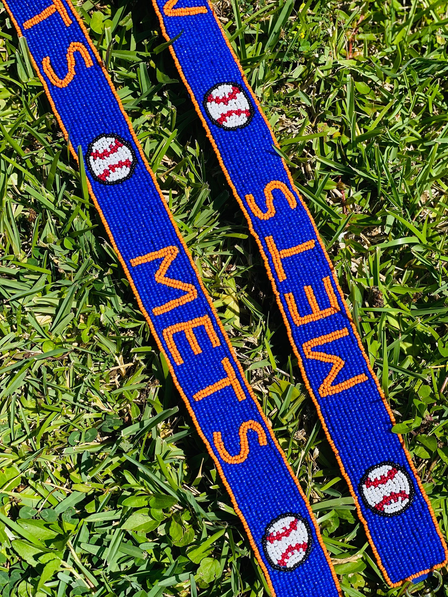 New York Mets Beaded Purse Strap, Handmade, Clear Purse, Crossbody, Shoulder, Stadium Approved, Game Day, Graduation Gift, Mothers Day