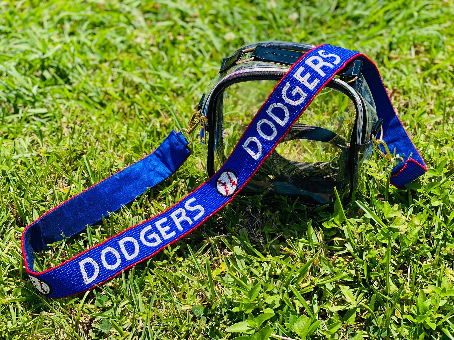 Dodgers, Beaded Purse Strap, Los Angeles, Handmade, Clear Purse, Crossbody, Shoulder, Stadium Approved, Game Day, Graduation, Mothers Day