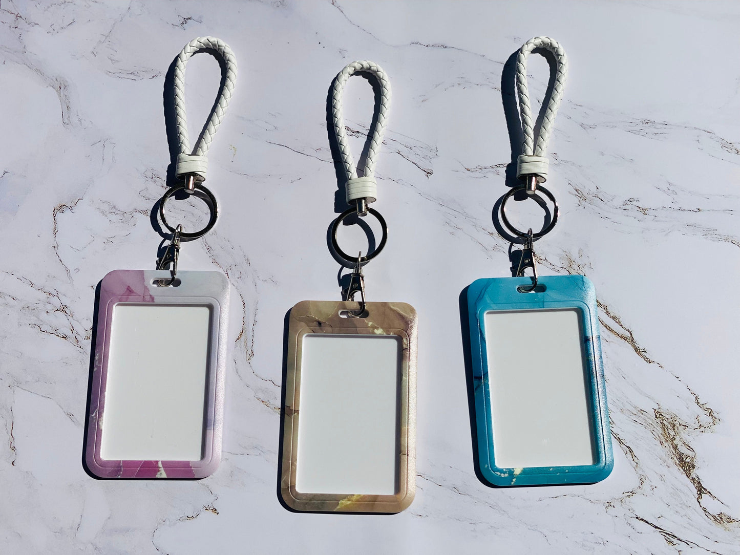 ID Badge Holder, ID Holder, Vertical ID Holder, Card Protector, Badge Protector, Teacher, Student, Healthcare, Floral, Marble, Valentines