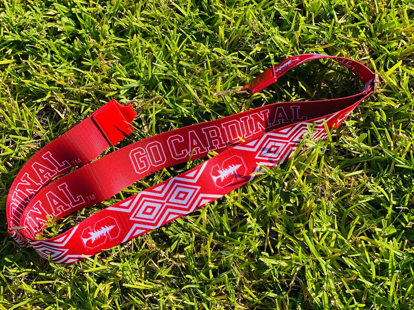 Stanford GO CARDINALS - Adjustable Purse Strap, Licensed, Stadium Approved, Game Day, Patterned, Graduation Gift, Clear Bag, Back To School