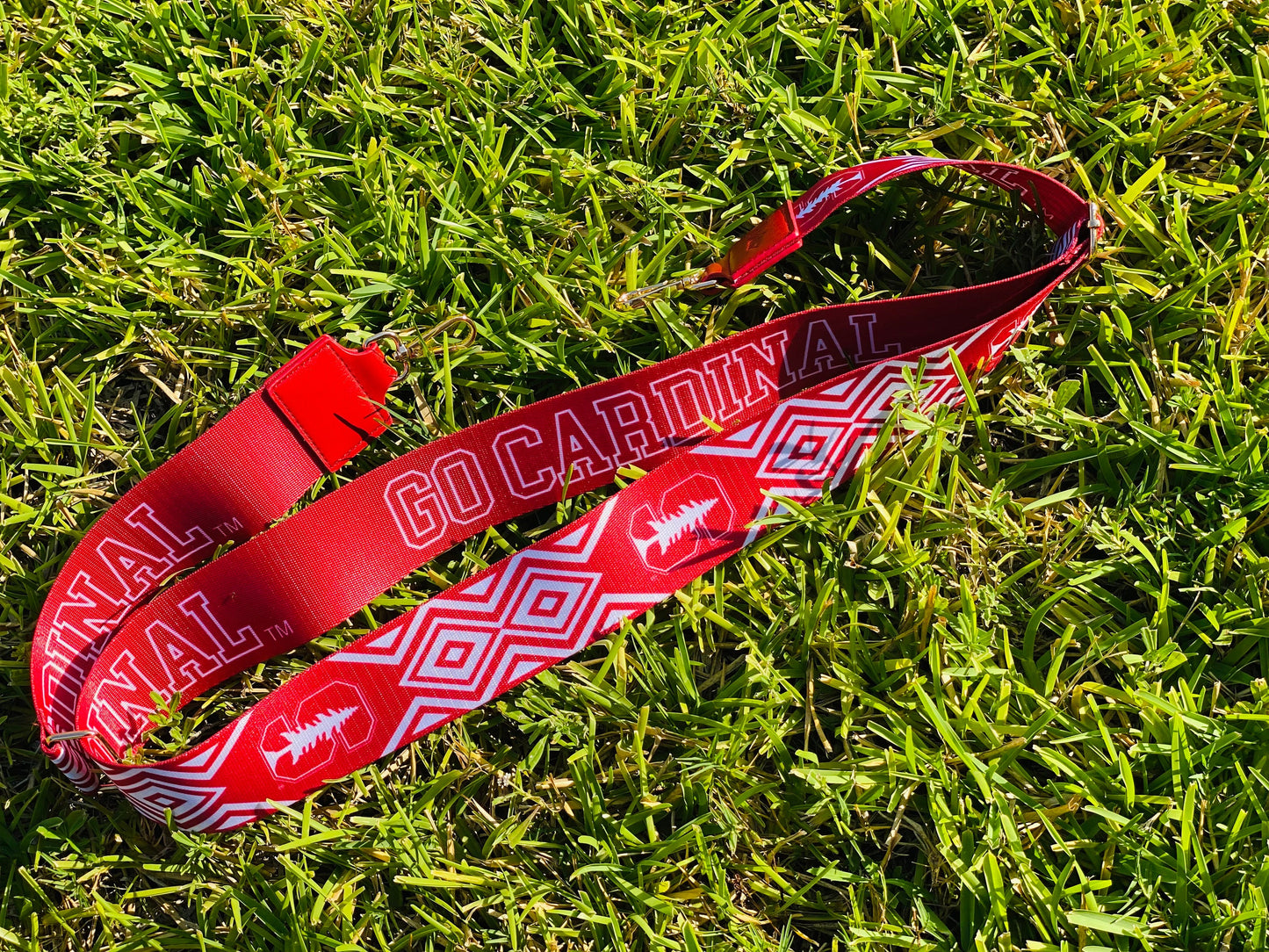 Stanford GO CARDINALS - Adjustable Purse Strap, Licensed, Stadium Approved, Game Day, Patterned, Graduation Gift, Clear Bag, Back To School