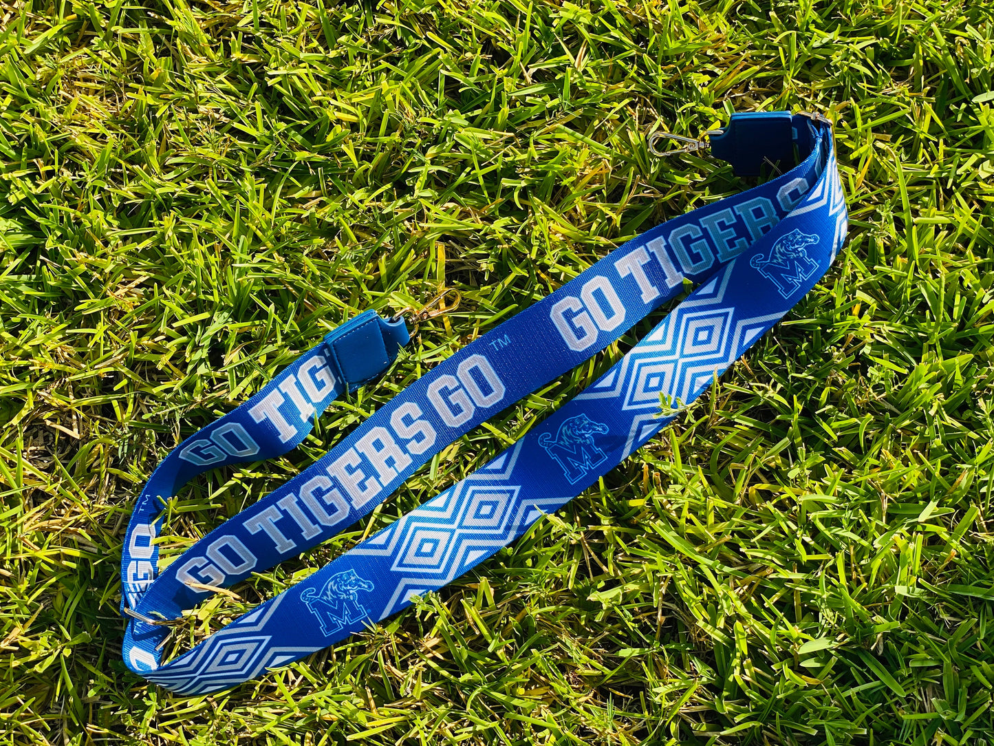 Memphis GO TIGERS GO - Adjustable Purse Strap, Licensed, Stadium Approved, Game Day, Patterned, Graduation Gift, Clear Bag, Back To School