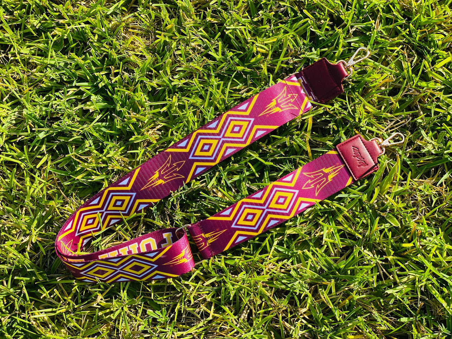 Arizona FORK 'EM DEVILS - Adjustable Purse Strap, Licensed, Stadium Approved, Game Day, Patterned, Graduation, Clear Bag, March Madness