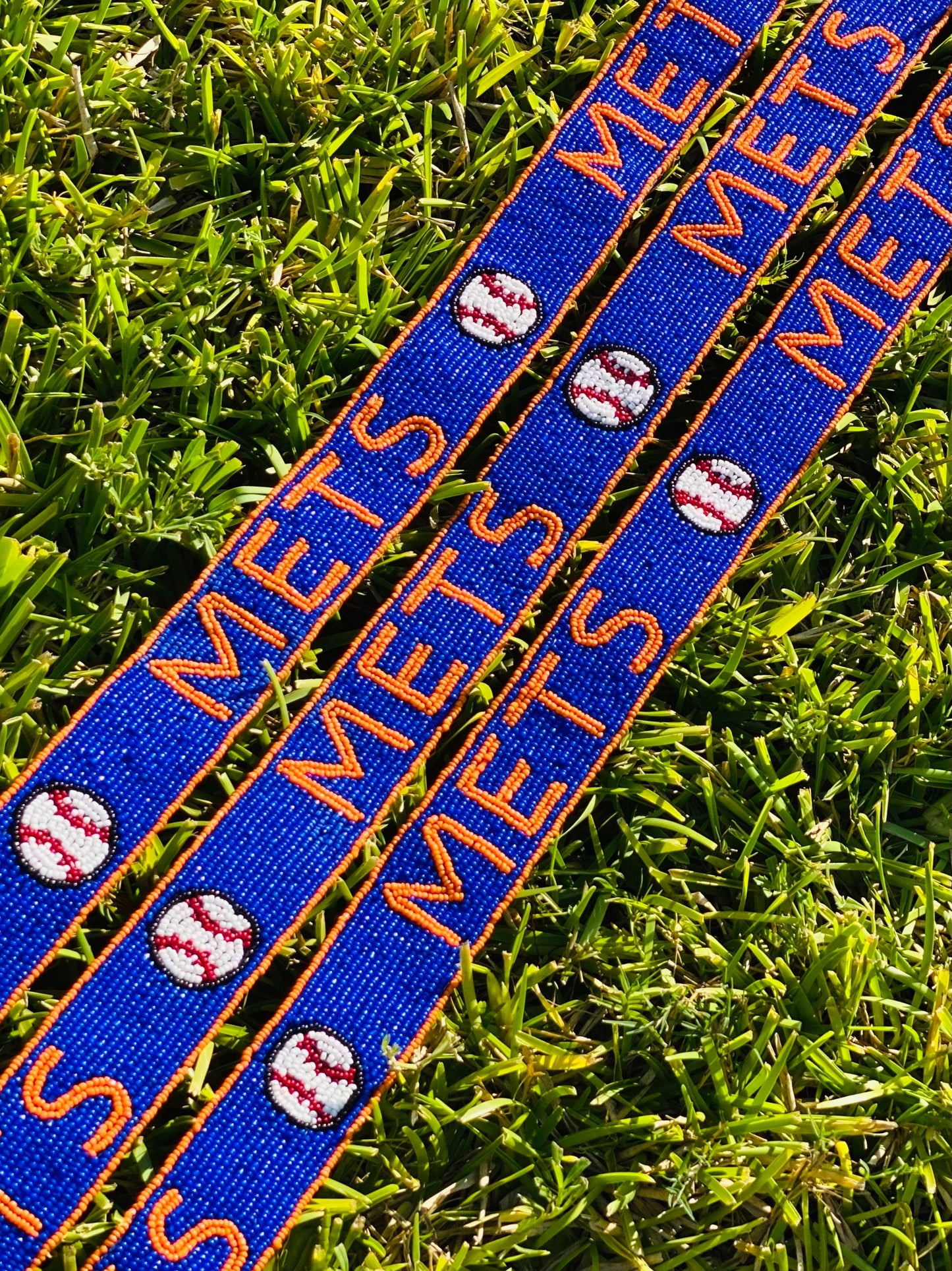 New York Mets Beaded Purse Strap, Handmade, Clear Purse, Crossbody, Shoulder, Stadium Approved, Game Day, Graduation Gift, Mothers Day