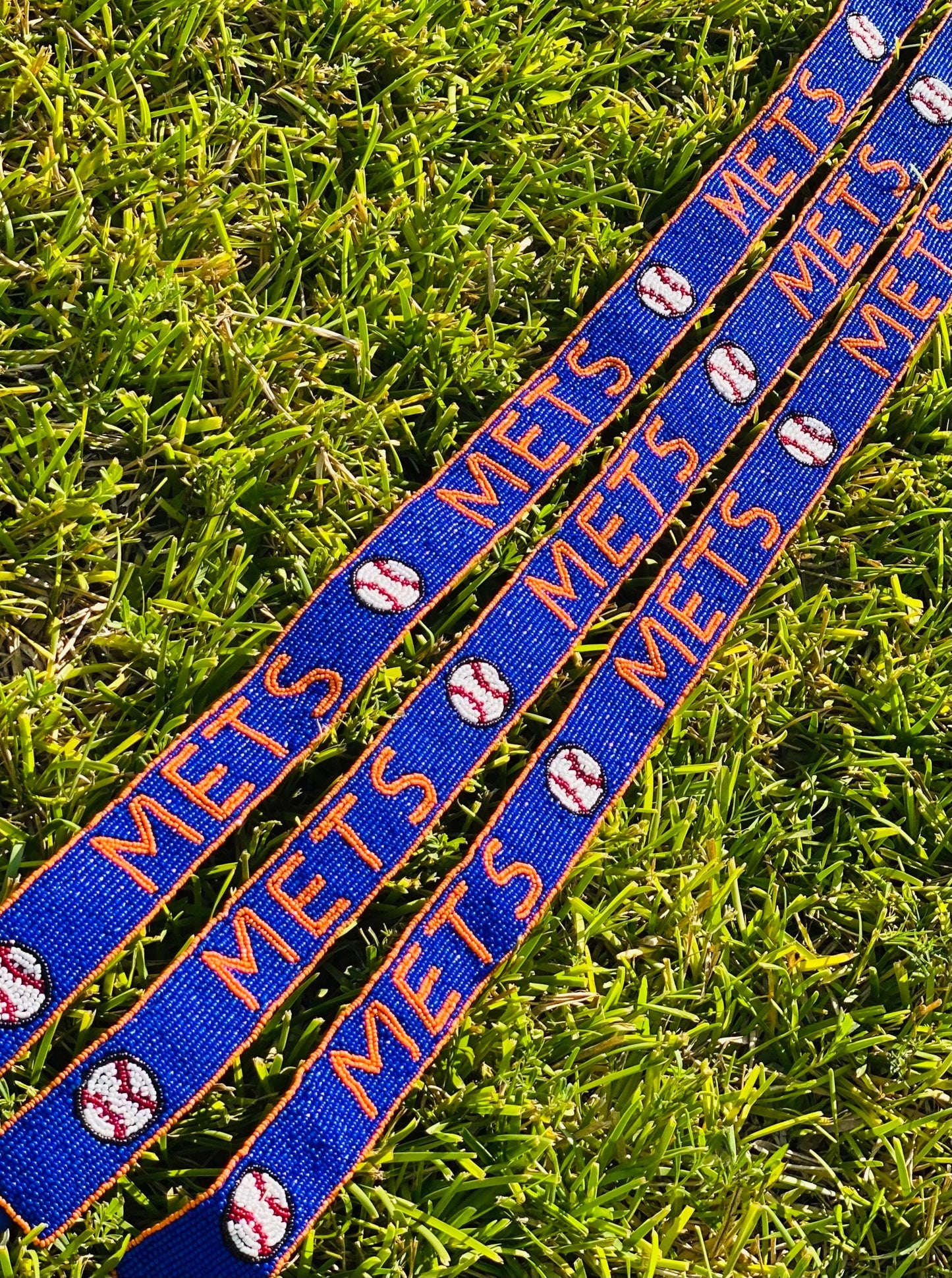 New York Mets Beaded Purse Strap, Handmade, Clear Purse, Crossbody, Shoulder, Stadium Approved, Game Day, Graduation Gift, Mothers Day