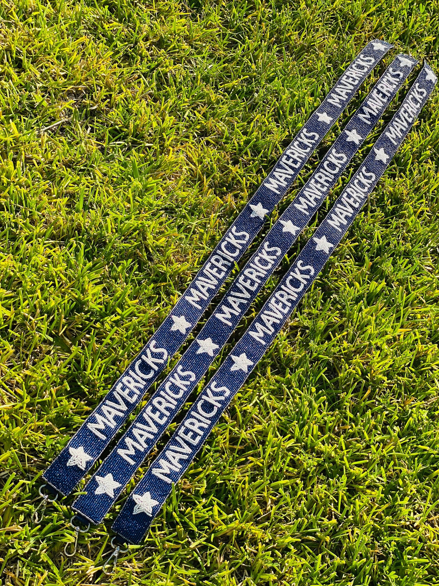 Dallas Mavericks Beaded Purse Strap, Handmade, Clear Purse, Crossbody, Shoulder, Stadium Approved, Game Day, Graduation, Gift, Mothers Day