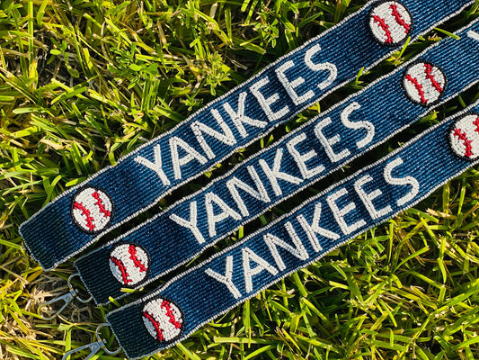 New York Yankees beaded bag strap