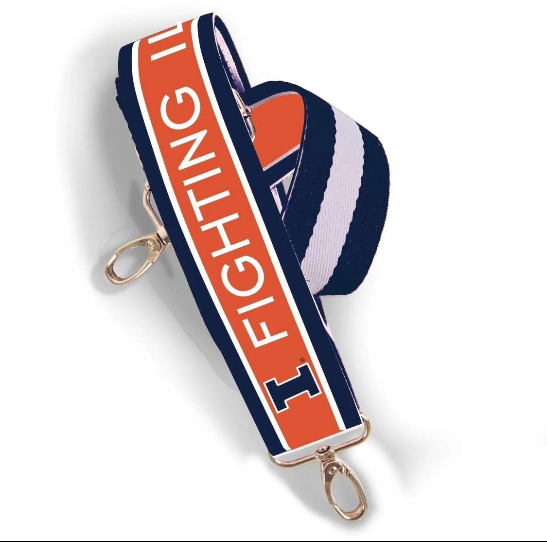 Illinois FIGHTING ILLINI - Adjustable Purse Strap, Licensed, Patterned, Crossbody, Tailgate, Stadium, Graduation Gift, Back to School
