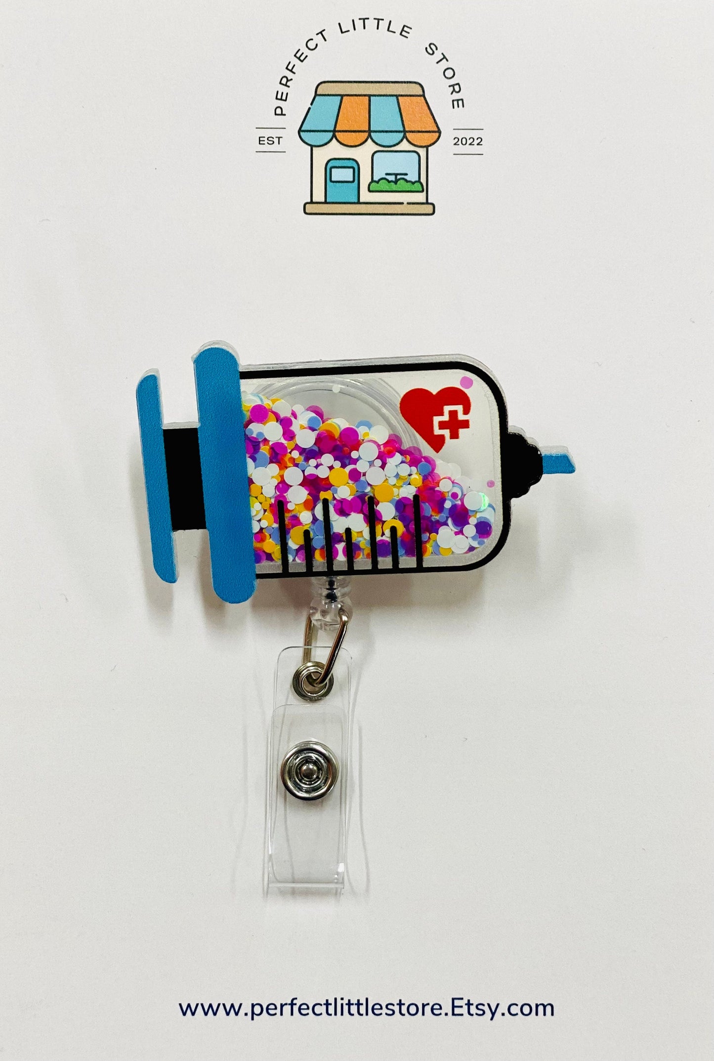 Cute Retractable Badge Reel, Nurse ID Holder, RN Key Card, Nurse Badge Reel, Nurse Gift, Medical, Sparkle Badge, Retractable, Valentines