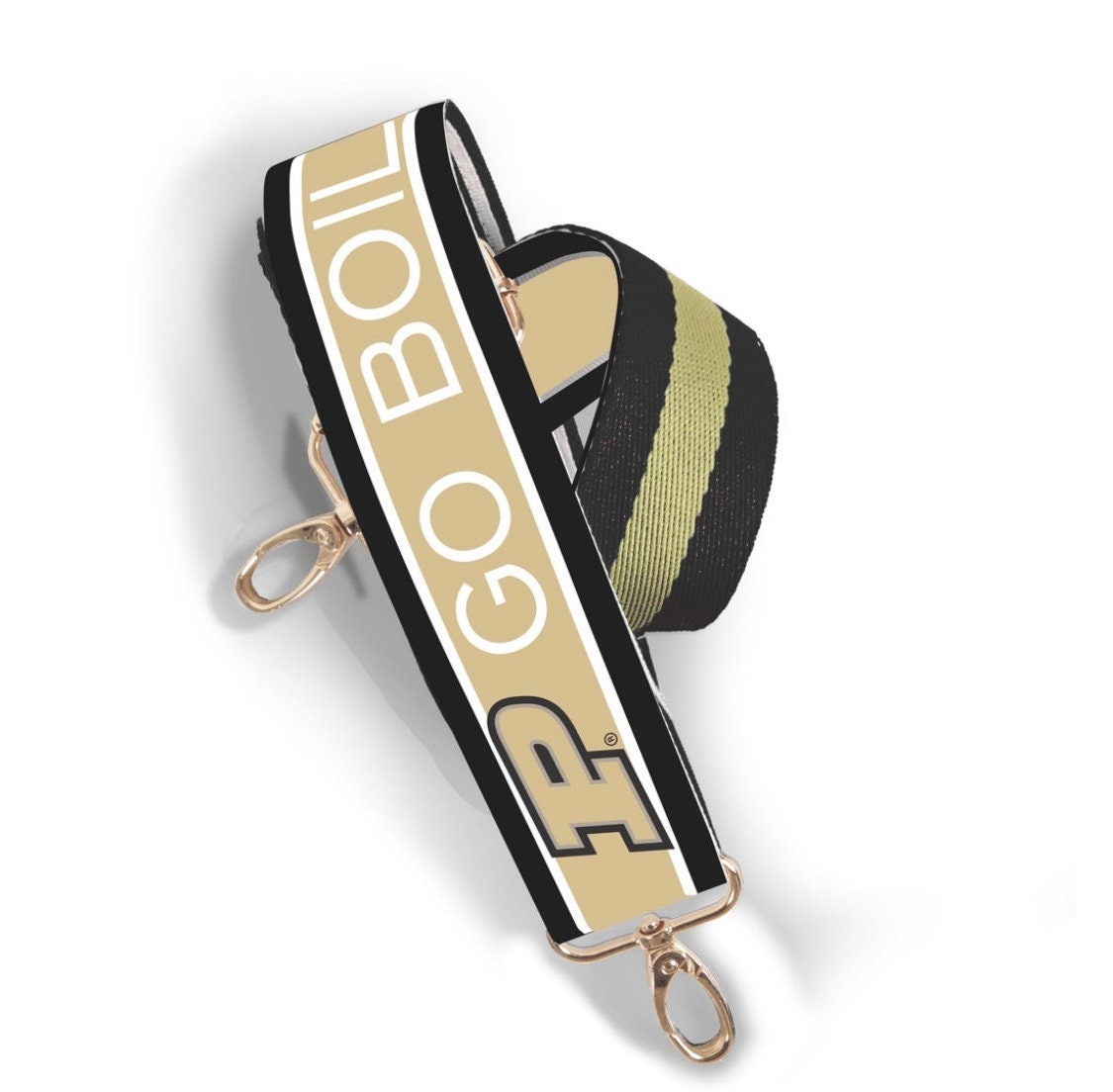 Purdue GO BOILERS - Adjustable Purse Strap, Licensed Collegiate Gear, Patterned, Stadium, Graduation Gift, Back to School, Clear Bag