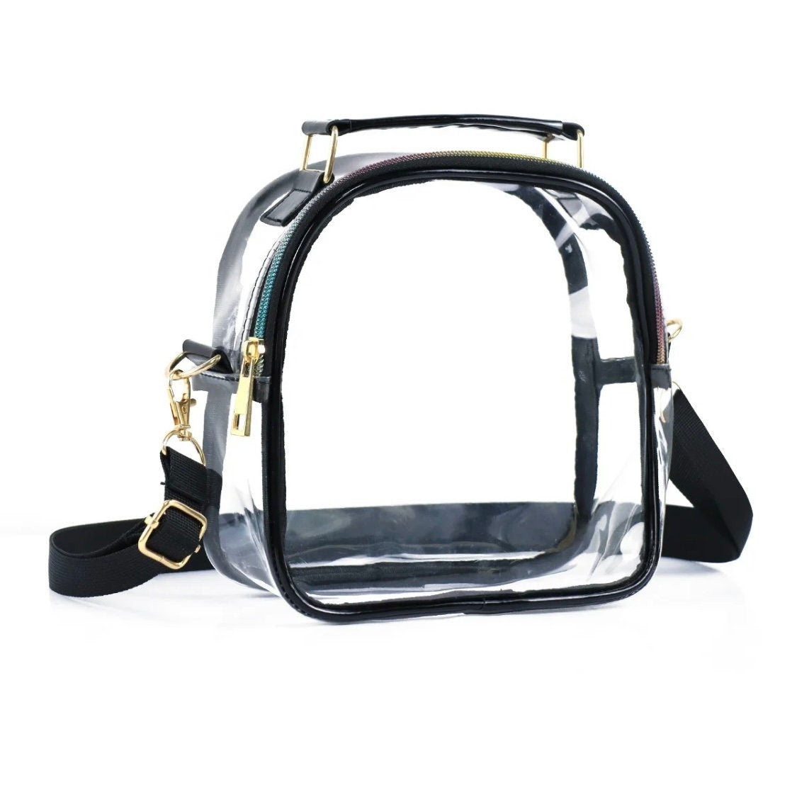 LSU GEAUX TIGERS - Adjustable Purse Strap, Licensed, Stadium Approved, Game Day, Patterned, Graduation, Gift, Clear Bag, Back to School