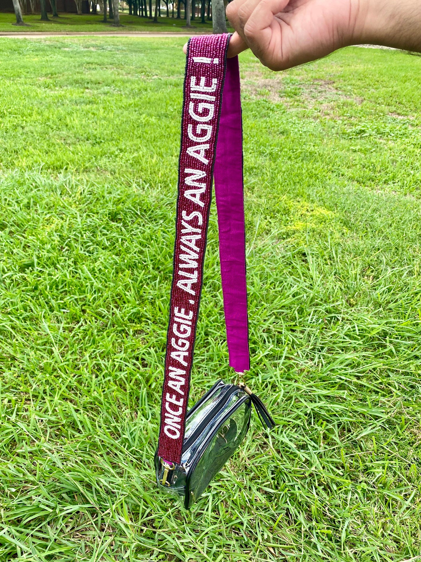 Aggies Beaded Adjustable Purse Strap, Texas A&M, Stadium Approved, Patterned, Graduation Gift, Christmas Gift, Back to School, Tailgating