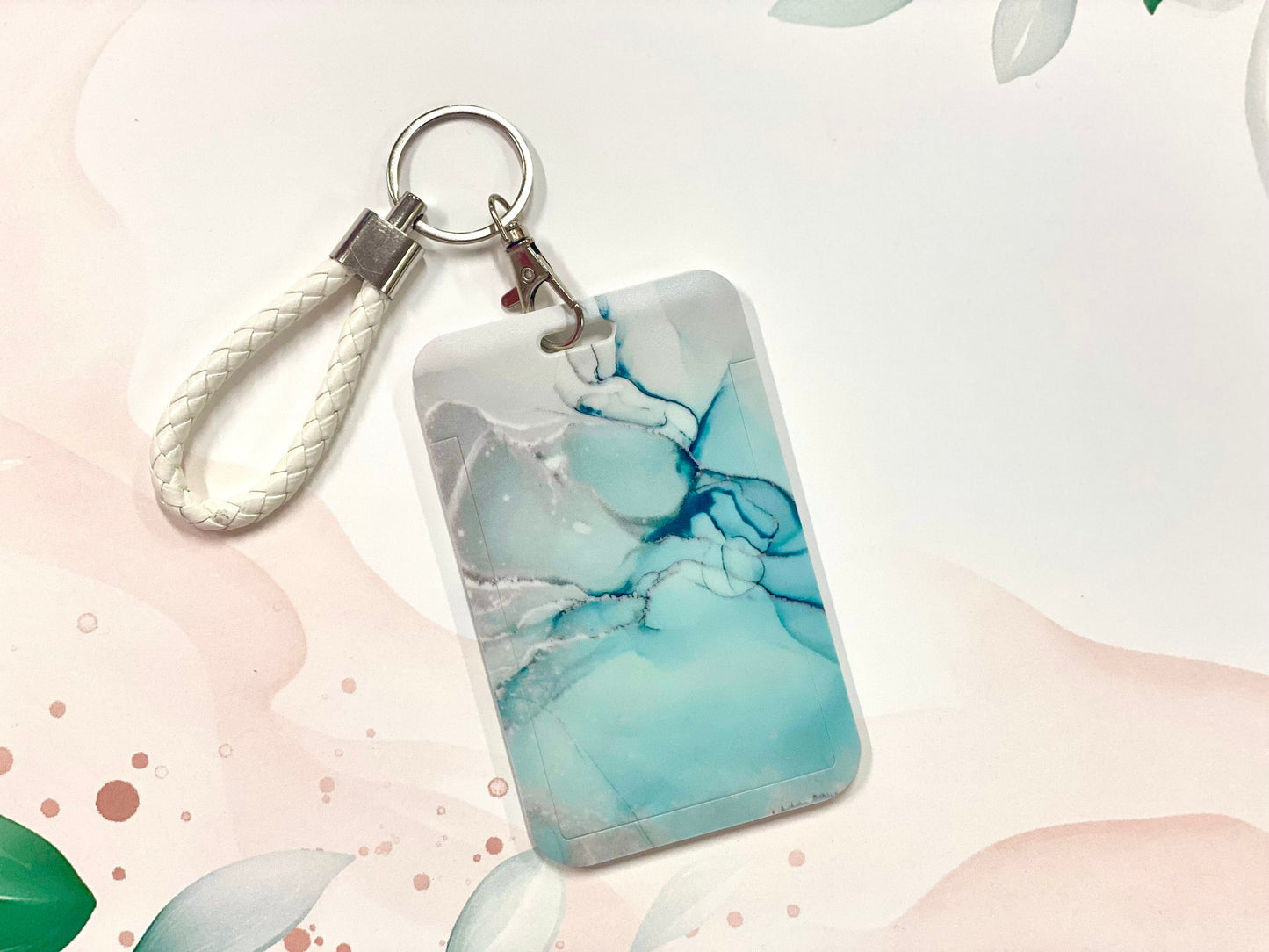 ID Badge Holder, Lanyard Badge, Vertical, Protector Case, Name Badge, Teacher Badge, Student, Marble, Modern, Nurse, School, Valentines Gift