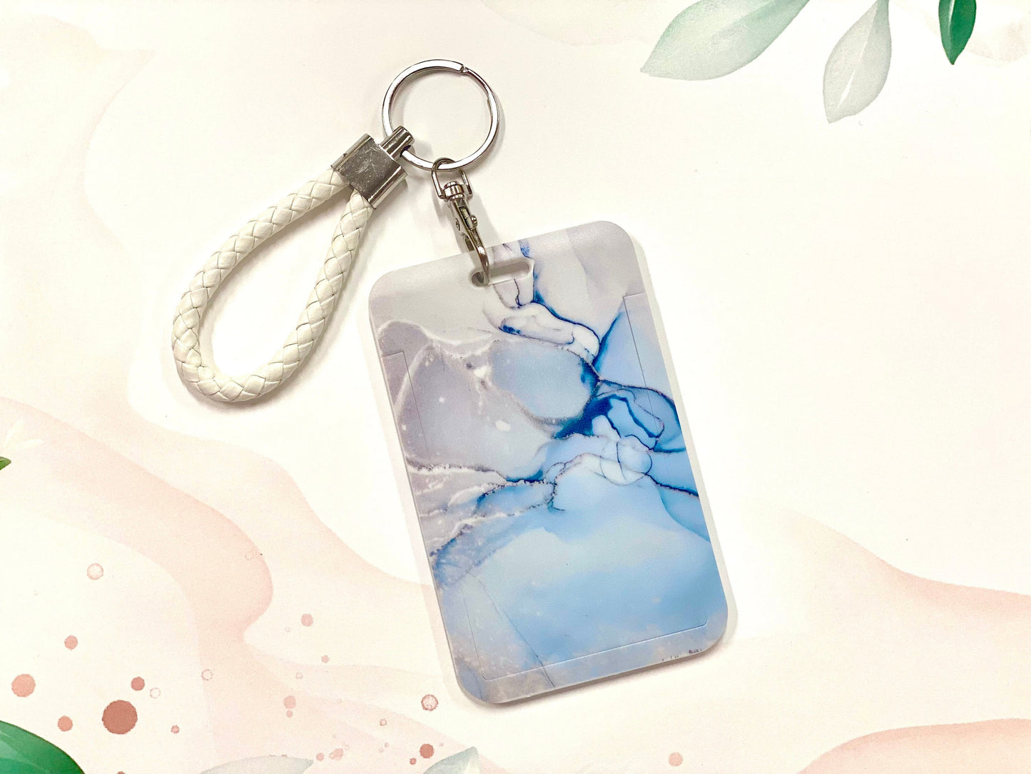 ID Badge Holder, Lanyard Badge, Vertical, Protector Case, Name Badge, Teacher Badge, Student, Marble, Modern, Nurse, School, Valentines Gift