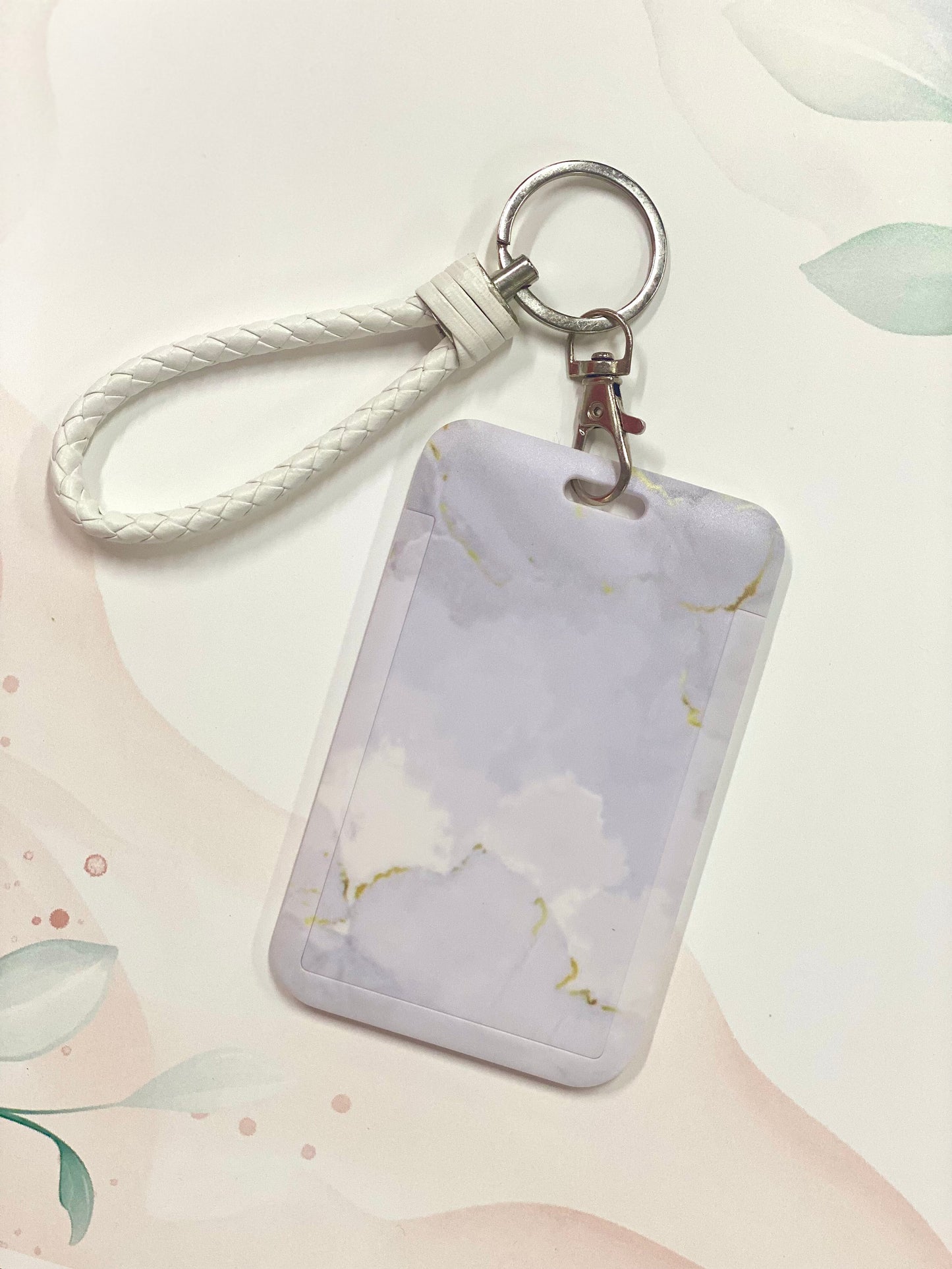 ID Badge Holder, Lanyard Badge, Vertical, Protector Case, Name Badge, Teacher Badge, Student, Marble, Modern, Nurse, School, Valentines Gift