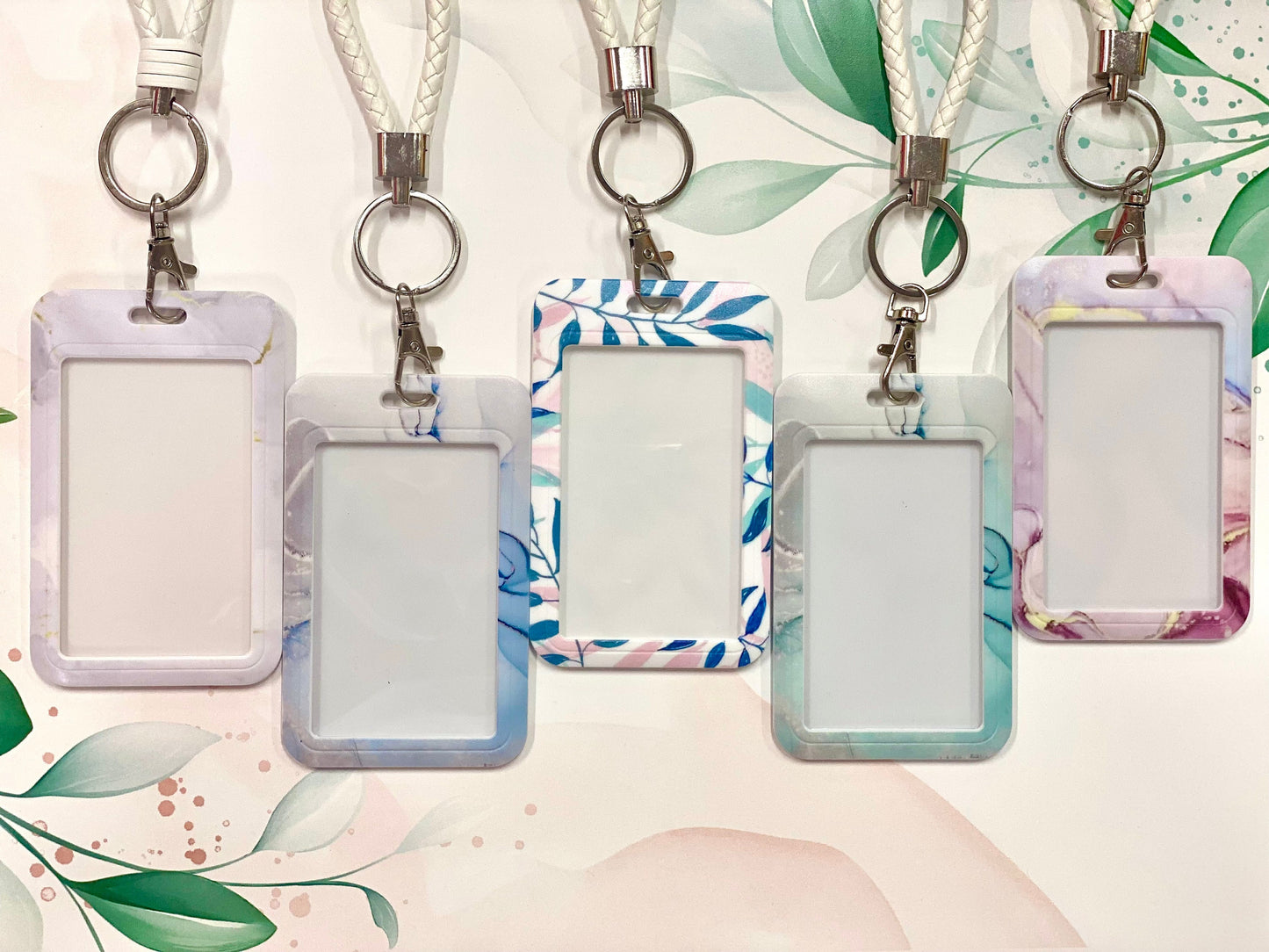 ID Badge Holder, Lanyard Badge, Vertical, Protector Case, Name Badge, Teacher Badge, Student, Marble, Modern, Nurse, School, Valentines Gift