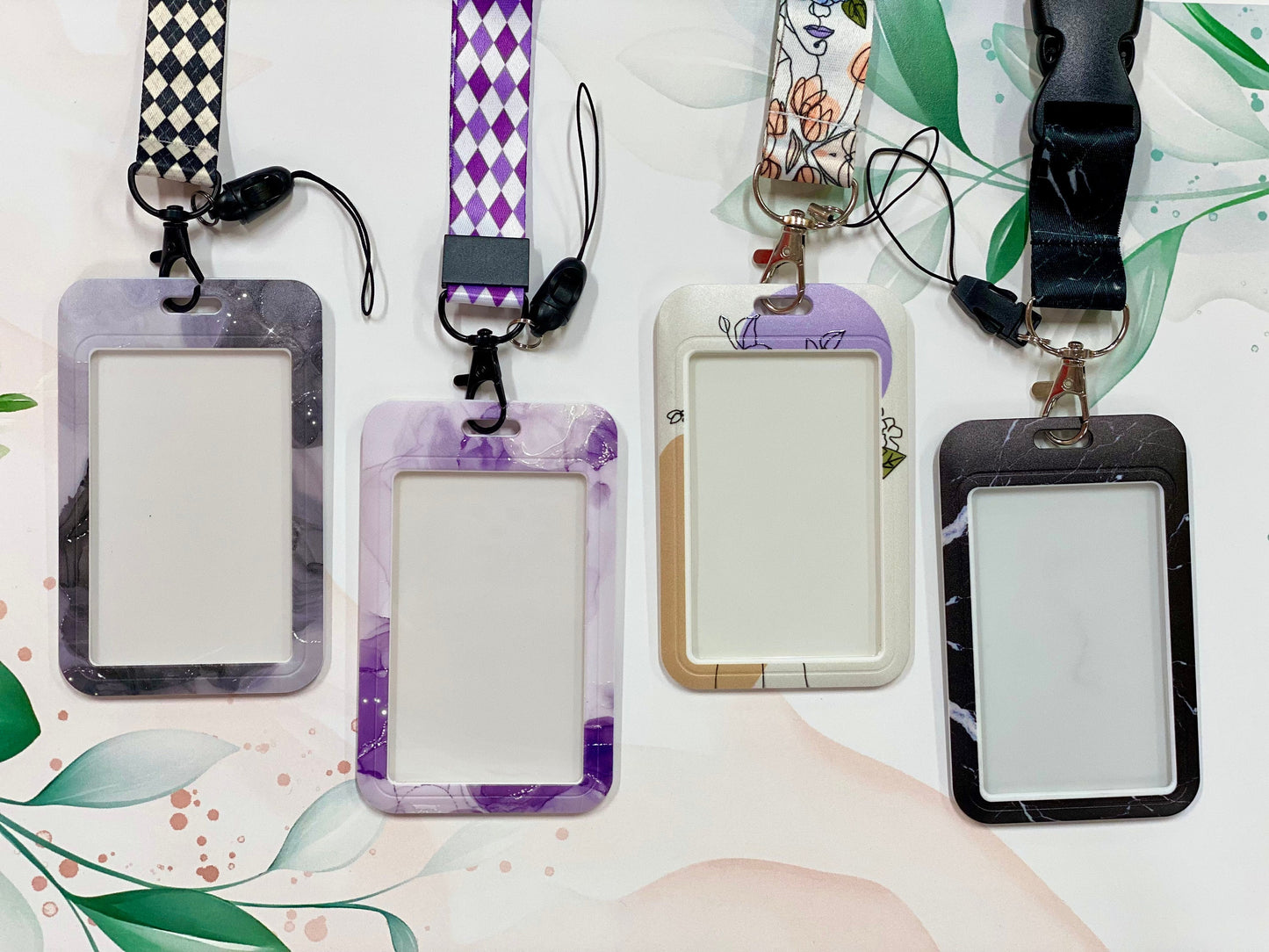 ID Badge Holder, Lanyard, Vertical, Protector Case, Name Badge, Teacher Badge, Student Card, Marble, Modern, Nurse, School, Gift, Valentines