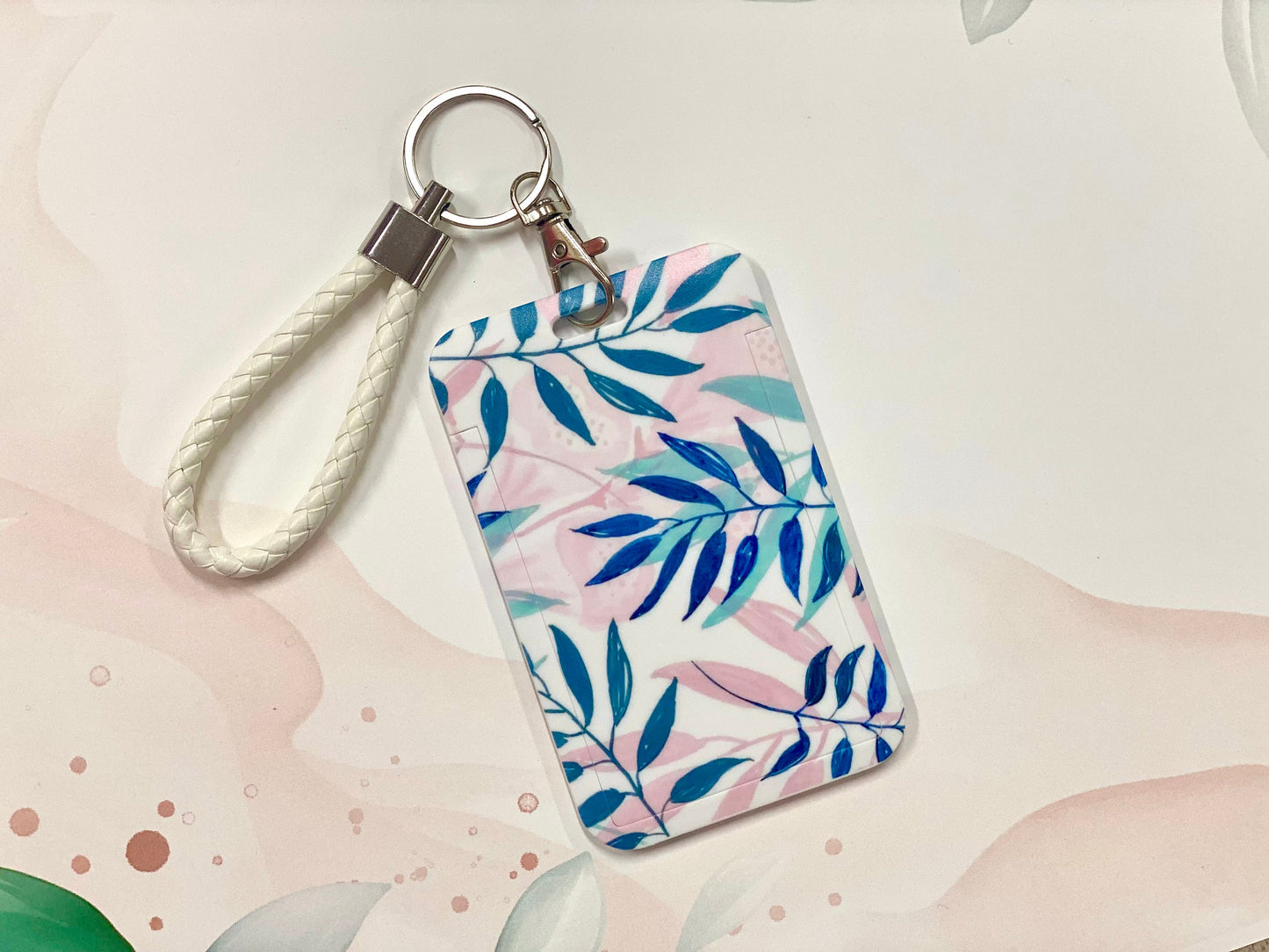 ID Badge Holder, Lanyard Badge, Vertical, Protector Case, Name Badge, Teacher Badge, Student, Marble, Modern, Nurse, School, Valentines Gift