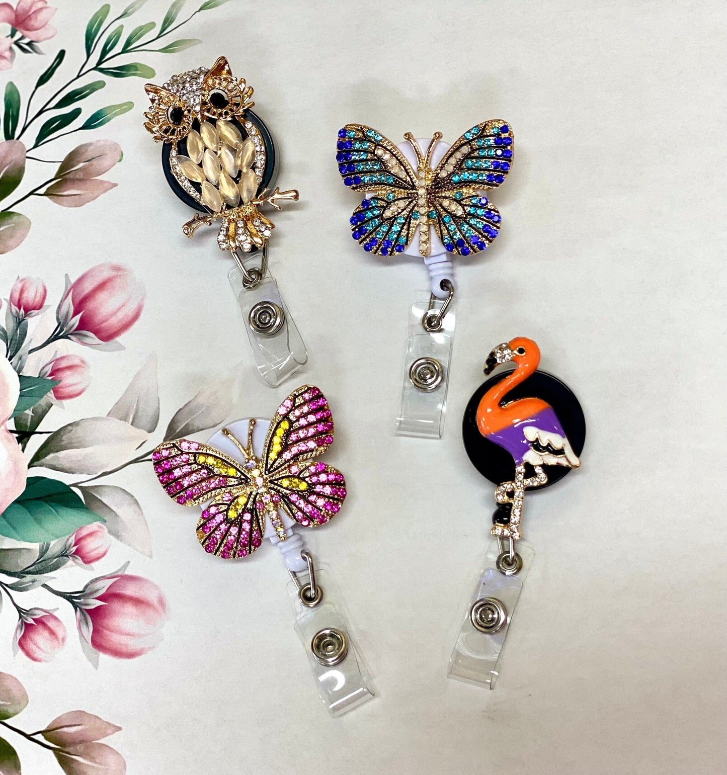 Retractable Rhinestone Badge Reel, Nurse ID Holder, RN Key Card, Nurse Badge Reel, Nurse, Medical, Reel, Sparkle Badge Reel, Valentines