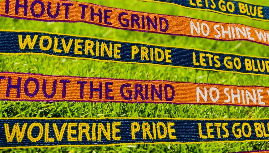 Beaded Strap, Wolverines, Tigers, Clemson, Michigan, Clear Purse, Handmade, Game Day, Shoulder, Stadium Approved, Graduation, Valentines