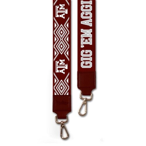Texas A&M GIG 'EM AGGIES - Licensed Canvas Purse Strap 2"
