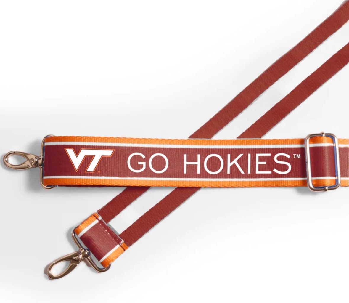 Virginia Tech GO HOKIES - Adjustable Purse Strap, Officially Licensed, Stadium Approved, Patterned, Game Day, Graduation Gift, Crossbody