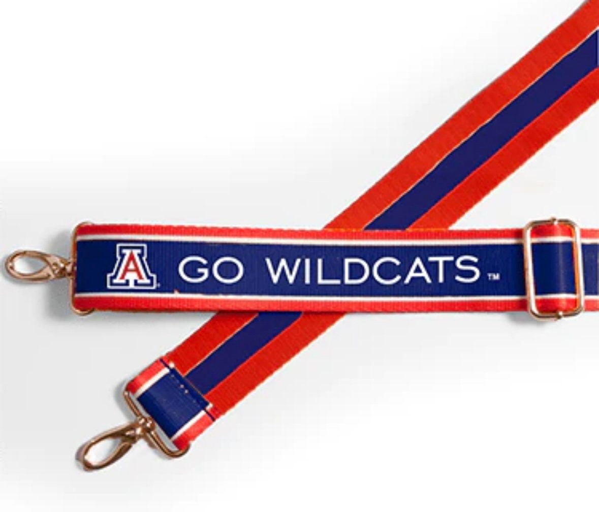 Arizona GO WILDCATS - Adjustable Purse Strap, Officially Licensed, Stadium Approved, Patterned, Graduation Gift, Back to School, Canvas