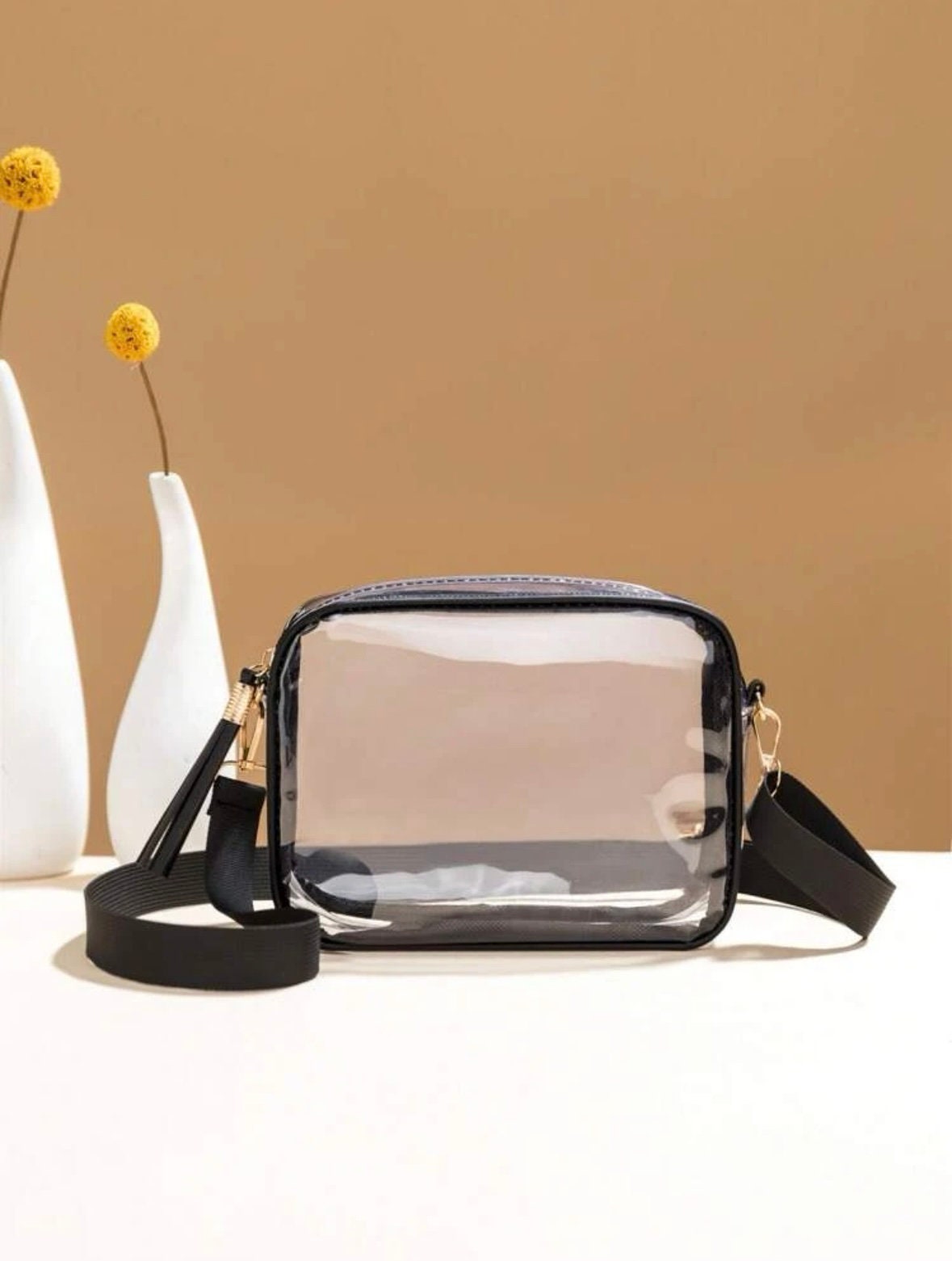 Tennessee Clear Purse with Strap / GO VOLS-Licensed / Canvas / Tailgate / Game Day / Stadium / University / Crossbody / Graduation Gift