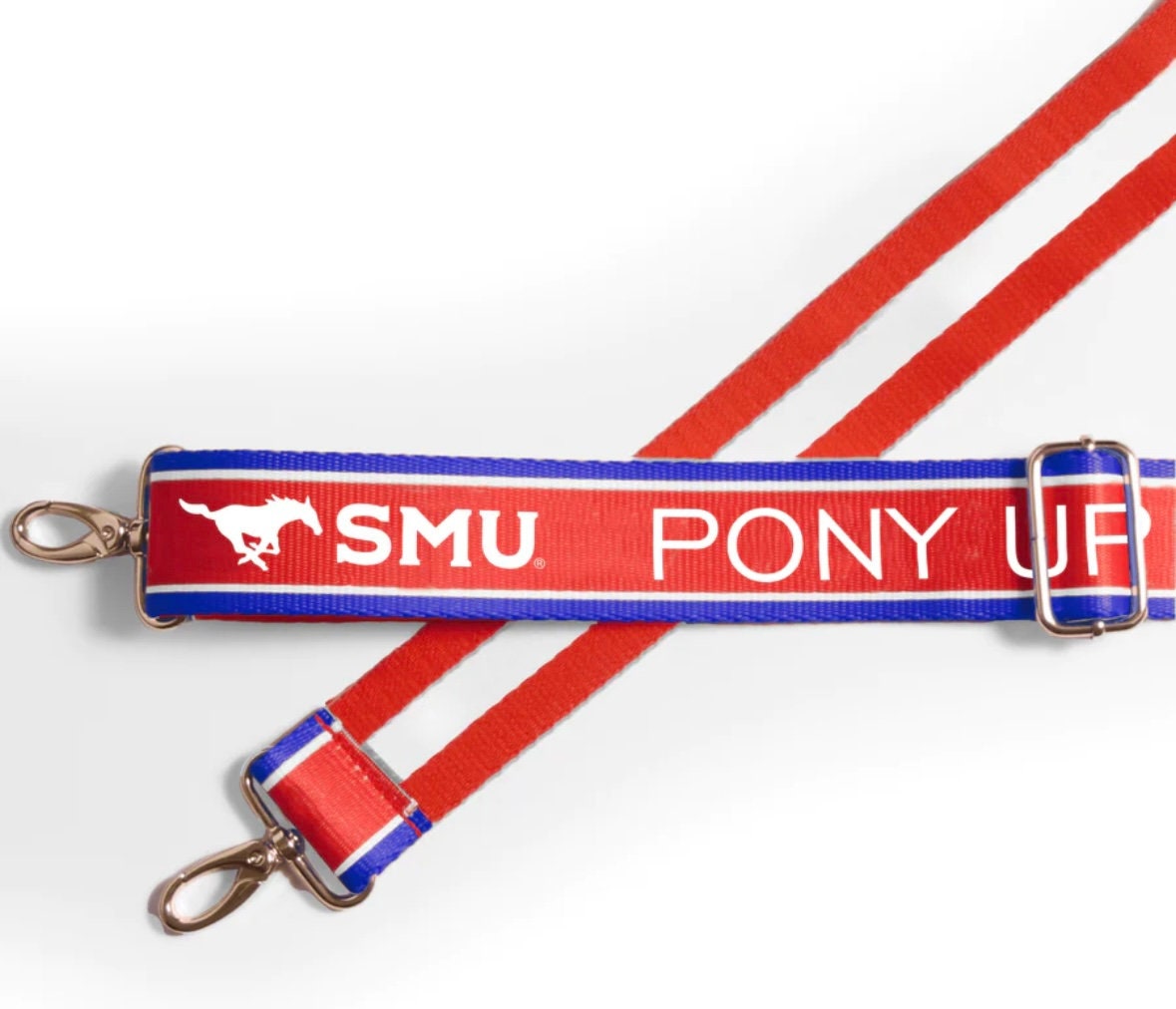 SMU - PONY UP, Adjustable Purse Strap, Licensed, Patterned, Stadium Approved, Graduation, Christmas, Gift, Back to School, Tailgate