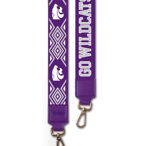 Kansas State GO WILDCATS - Adjustable Purse Strap, Licensed, Stadium Approved, Game Day, Patterned, Graduation Gift, Back to School