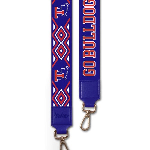 Louisiana Tech GO BULLDOGS - Adjustable Purse Strap, Licensed, Stadium Approved, Game Day, Patterned, Graduation Gift, Clear Bag, Tailgating