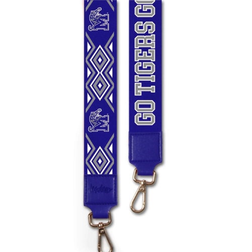 Memphis GO TIGERS GO - Adjustable Purse Strap, Licensed, Stadium Approved, Game Day, Patterned, Graduation Gift, Clear Bag, Back To School