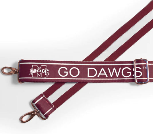 Mississippi State, GO DAWGS - Adjustable Purse Strap, Officially Licensed, Stadium Approved, Patterned, Graduation Gift, Christmas Gift