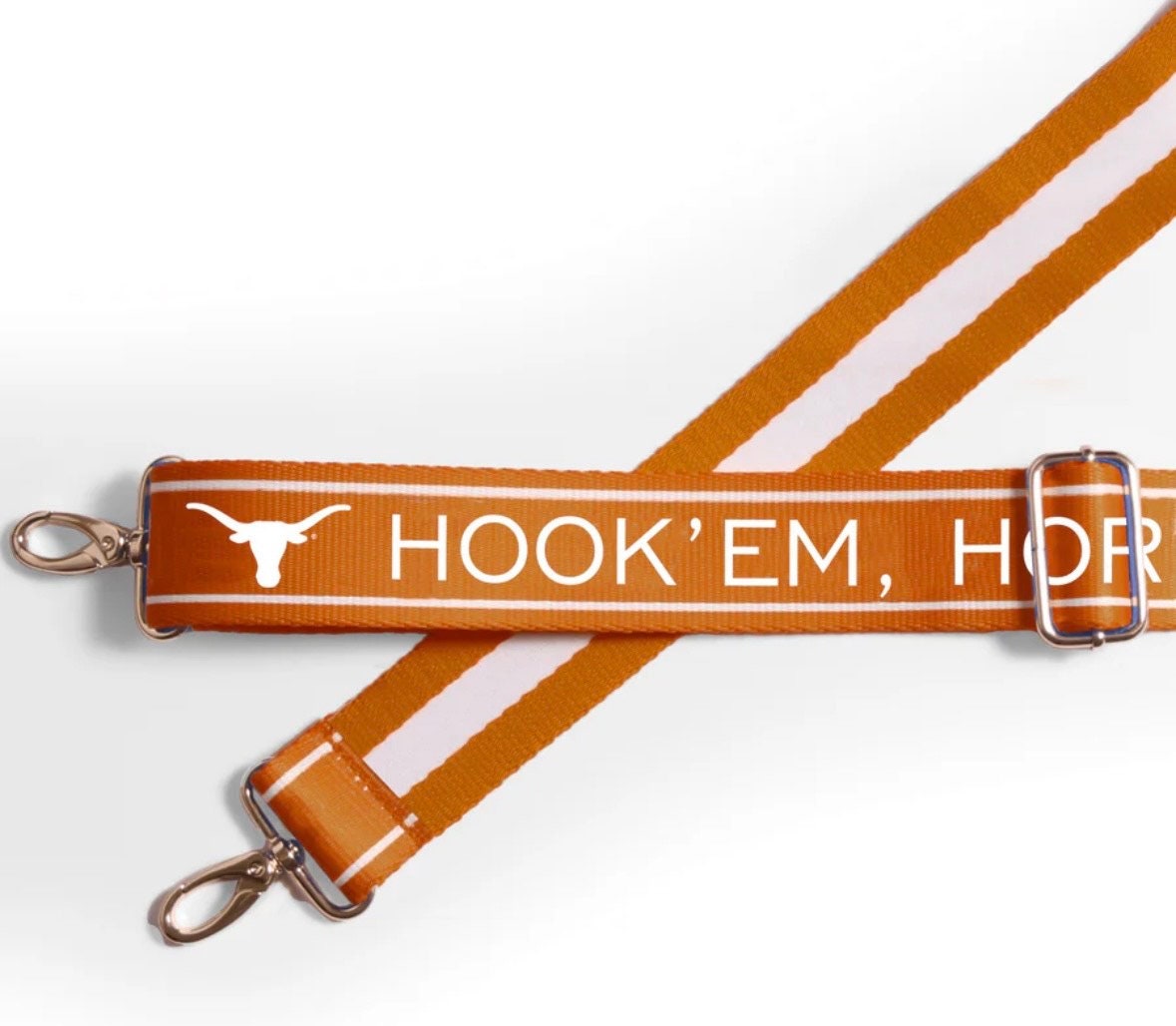 Texas Longhorn HOOKEM - Adjustable Purse Strap, Licensed, Stadium Approved, Game Day, Graduation Gift, Back to School, Clear Bag, Crossbody