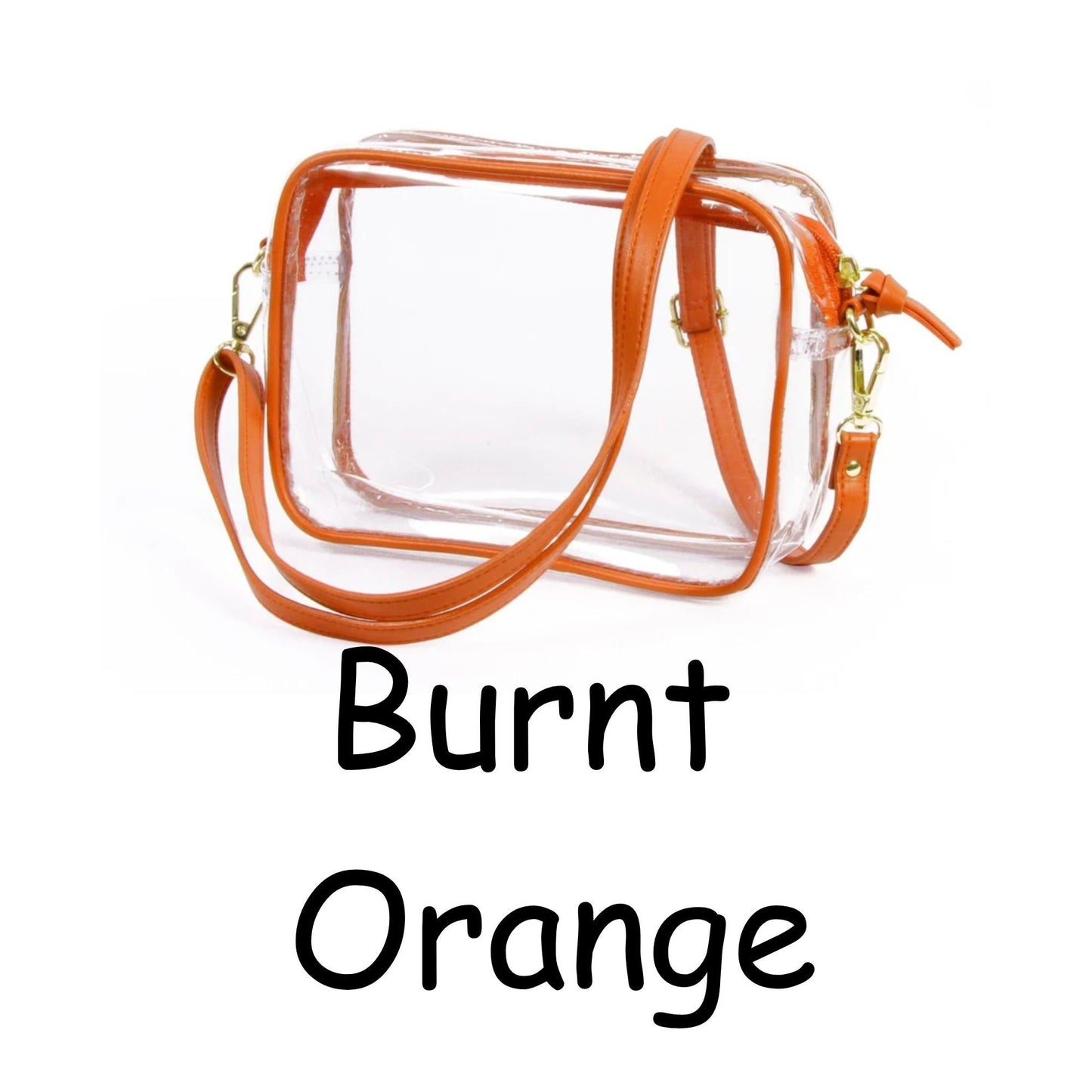 Clear Stadium Approved Bags, Clear Purse, Game Day, 10 colors, College, Adjustable, Graduation, Back to School, Events, Stadium Approved