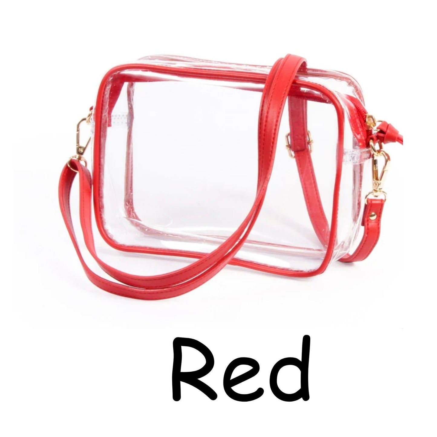 Clear Stadium Approved Bags, Clear Purse, Game Day, 10 colors, College, Adjustable, Graduation, Back to School, Events, Stadium Approved