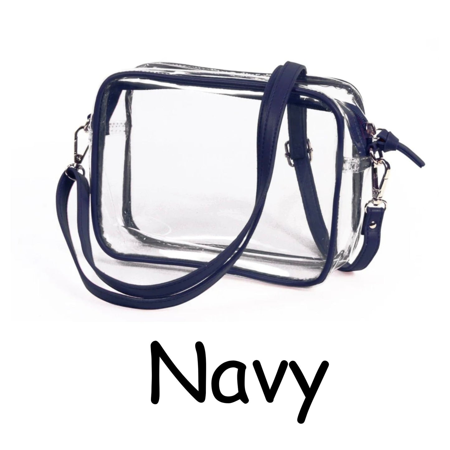 Clear Stadium Approved Bags, Clear Purse, Game Day, 10 colors, College, Adjustable, Graduation, Back to School, Events, Stadium Approved