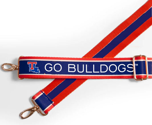 Louisiana Tech GO BULLDOGS - Adjustable Purse Strap, Licensed, Stadium Approved, Graduation Gift, Clear Bag, Tailgating, Back to School