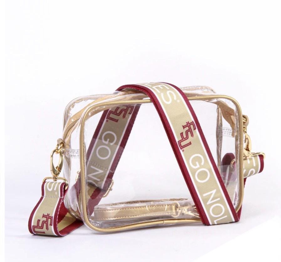 Florida State Purse with Strap, GO NOLES - Licensed, Canvas, Game Day, Stadium Approved, Graduation Gift, Back To School, Crossbody, FSU