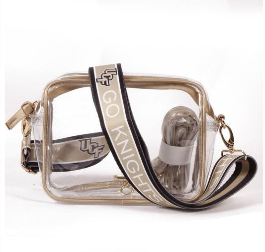 Central Florida GO KNIGHTS - Licensed Canvas Strap with Clear Purse