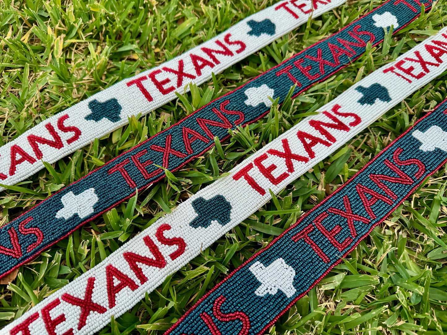Texans Beaded Purse Strap, Handmade, Clear Bag, Crossbody, Shoulder, Stadium Approved, Game Day, Tailgating, Christmas Gift, Football