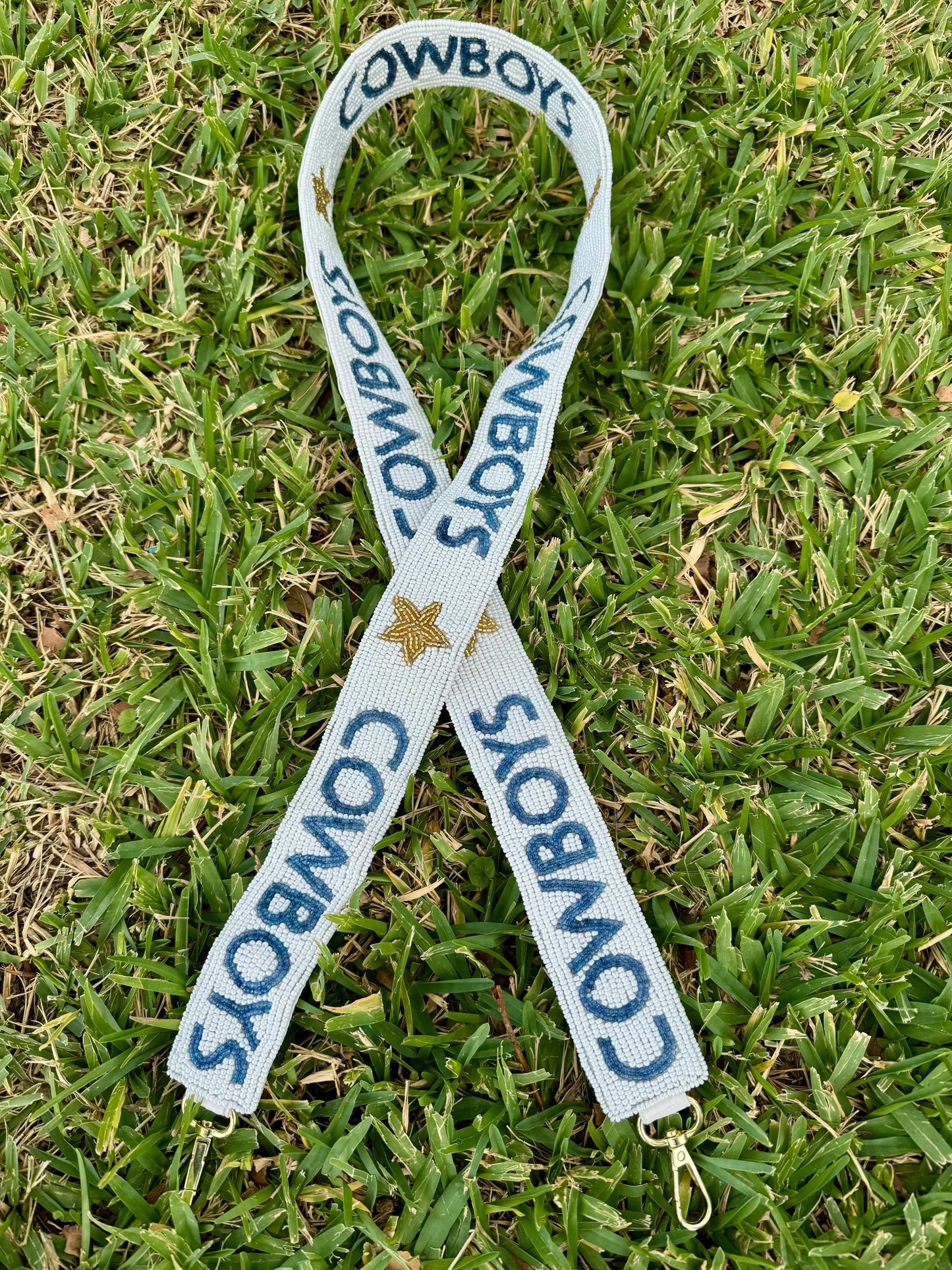 Cowboys Beaded Purse Strap, Handmade, Clear Bag, Crossbody, Shoulder, Stadium Approved, Game Day, Tailgating, Christmas Gift