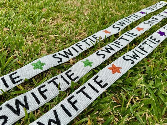 Swiftie-Inspired Bag Strap | Handcrafted Shoulder Strap for Taylor Swift Fans | Stylish Fan Accessory Custom Beaded Purse Strap | Concert