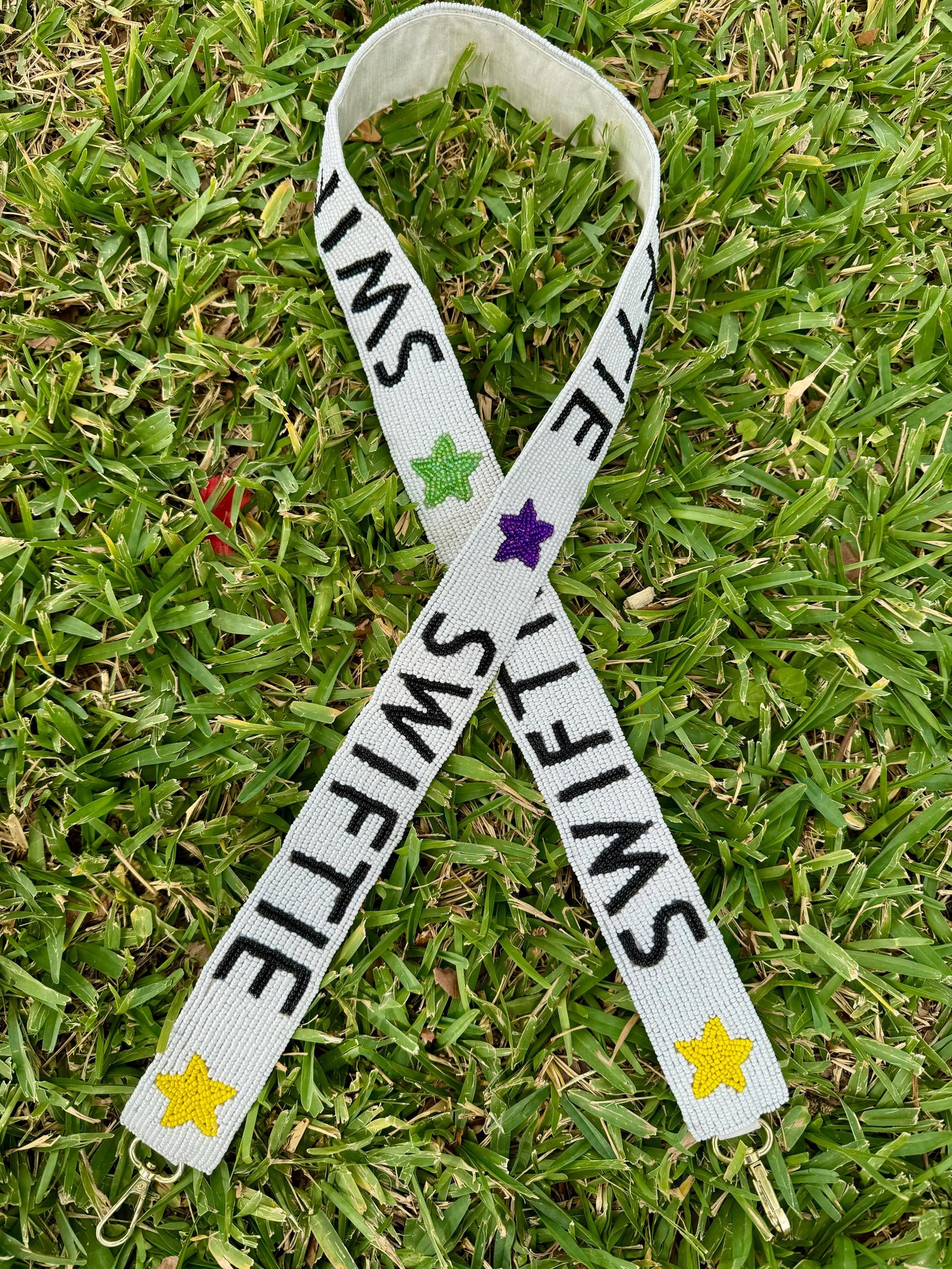 Swiftie-Inspired Bag Strap | Handcrafted Shoulder Strap for Taylor Swift Fans | Stylish Fan Accessory Custom Beaded Purse Strap | Concert