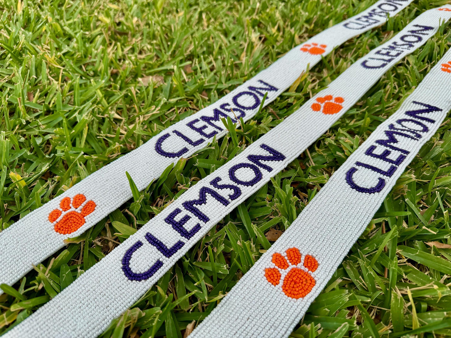Clemson Tigers Beaded Purse Strap | Handcrafted | Shoulder Strap | Game Day Accessory | Christmas Gifts | Tailgating | Stadium Approved