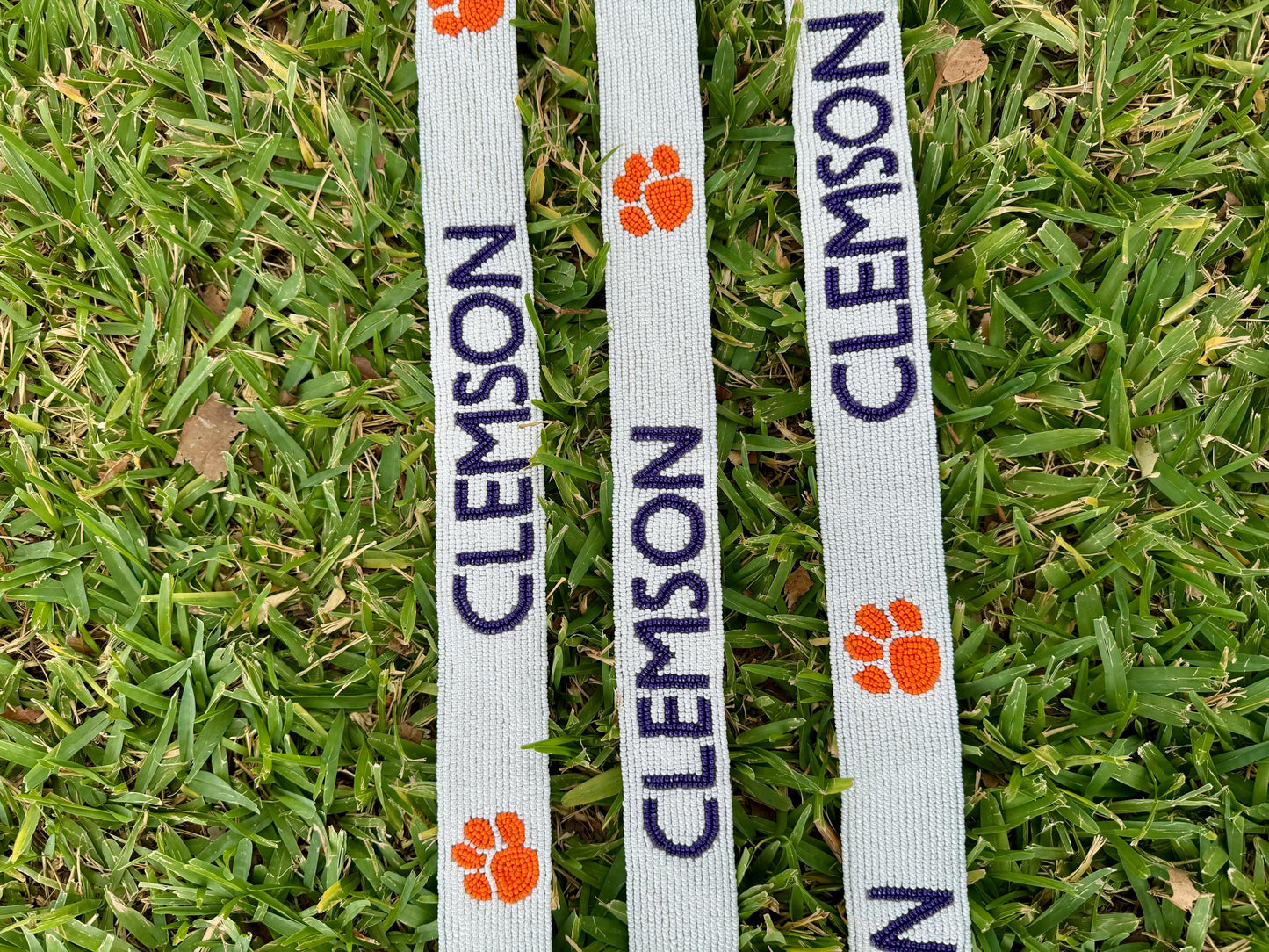 Clemson Tigers Beaded Purse Strap | Handcrafted | Shoulder Strap | Game Day Accessory | Christmas Gifts | Tailgating | Stadium Approved
