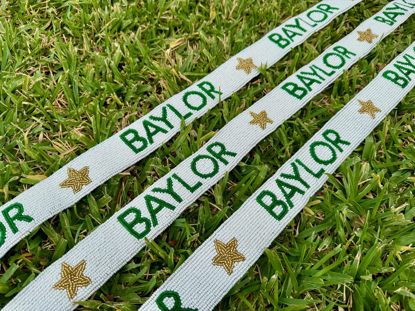 Baylor Bears Beaded Purse Strap, Handcrafted, Shoulder Strap, Game Day Accessory, Gifts, Tailgating, Stadium Approved, Back To School