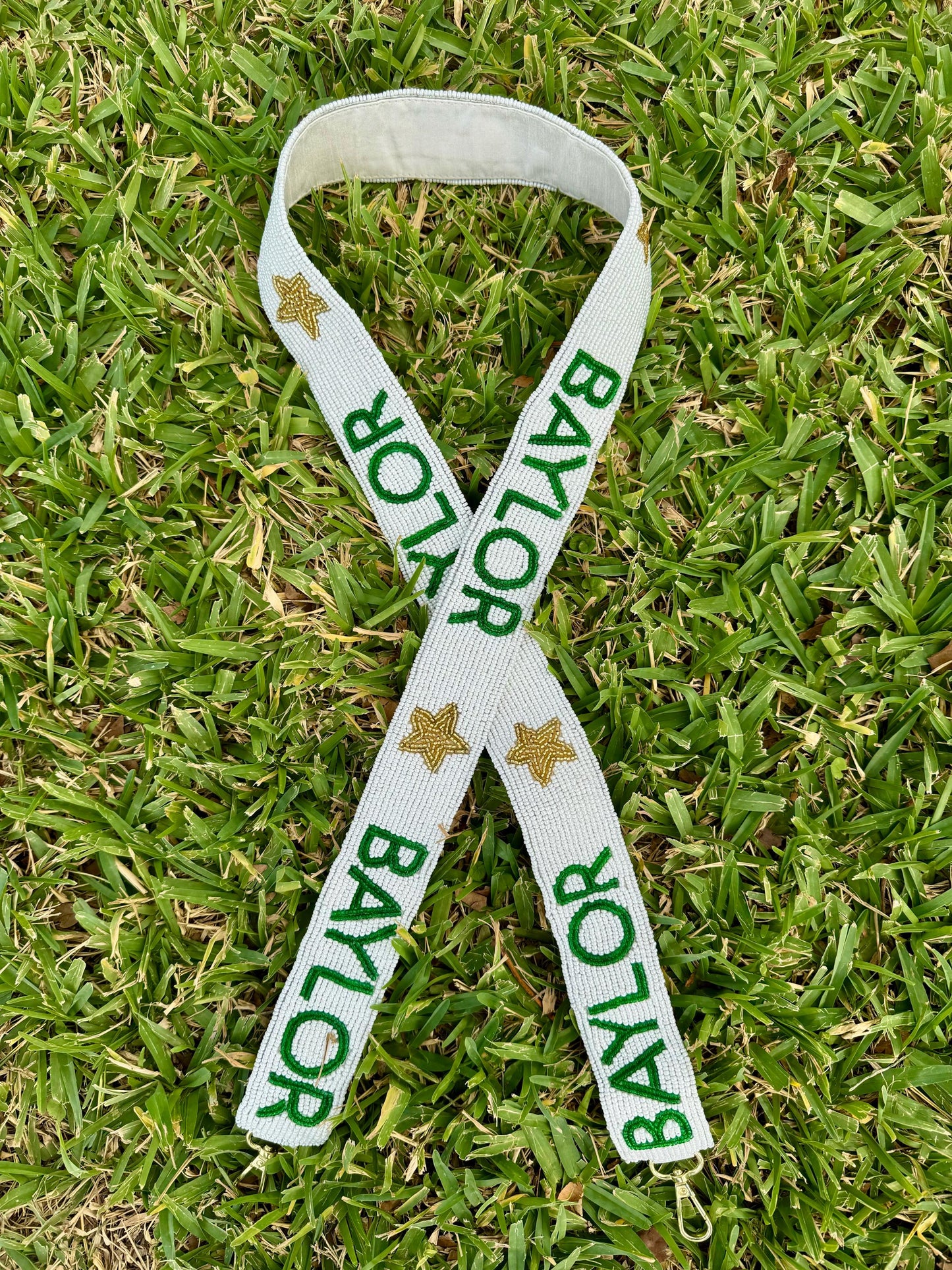 Baylor Bears Beaded Purse Strap, Handcrafted, Shoulder Strap, Game Day Accessory, Gifts, Tailgating, Stadium Approved, Back To School