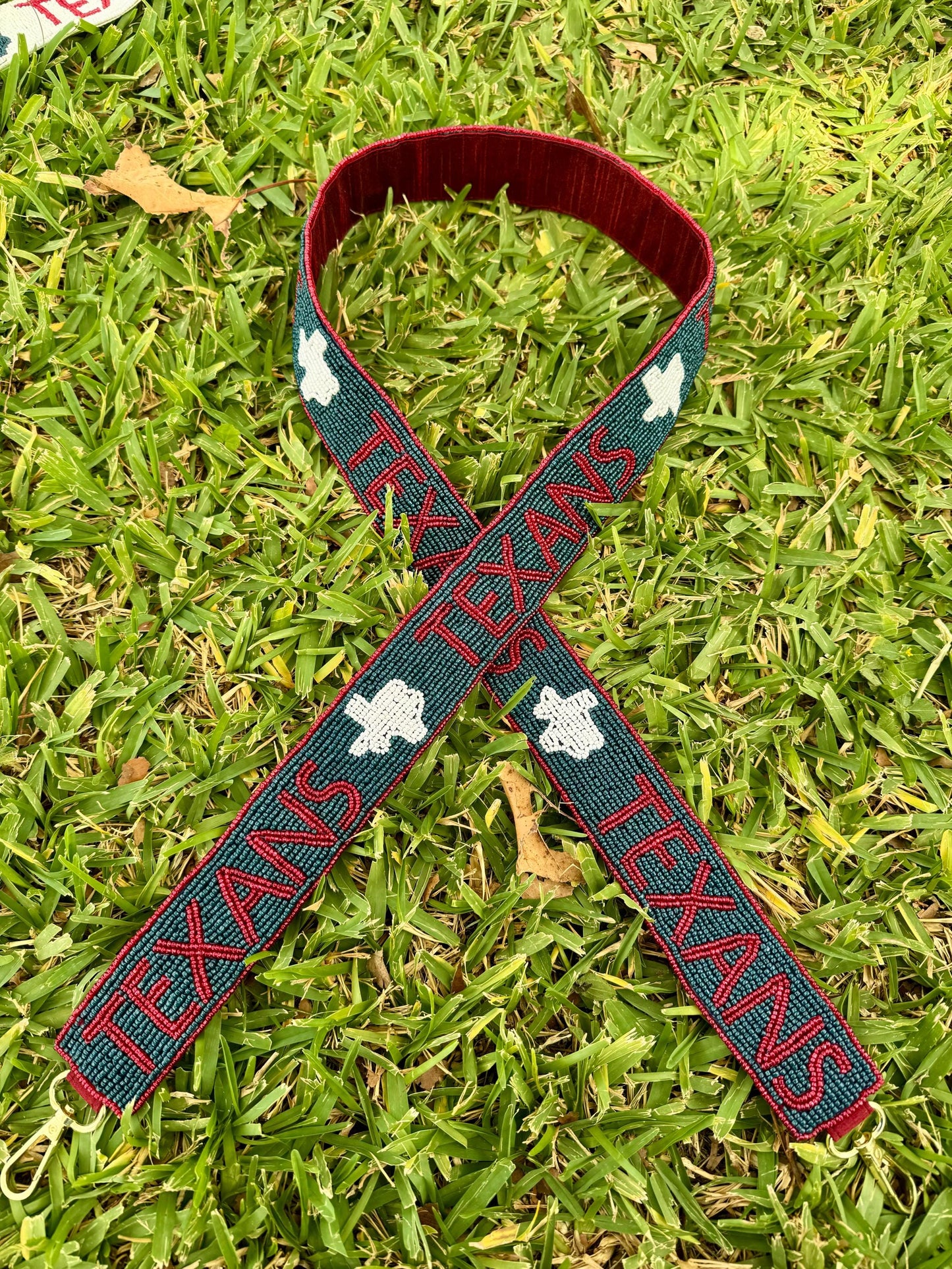 Texans Beaded Purse Strap, Handmade, Clear Bag, Crossbody, Shoulder, Stadium Approved, Game Day, Tailgating, Christmas Gift, Football