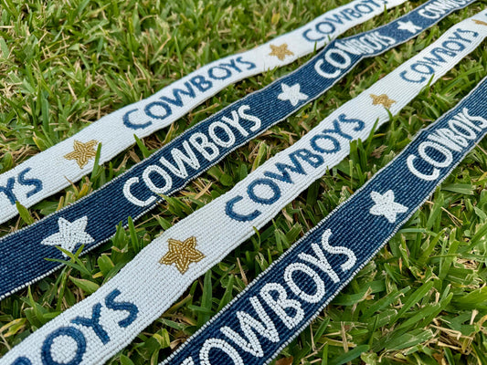 Cowboys Beaded Purse Strap, Handmade, Clear Bag, Crossbody, Shoulder, Stadium Approved, Game Day, Tailgating, Christmas Gift